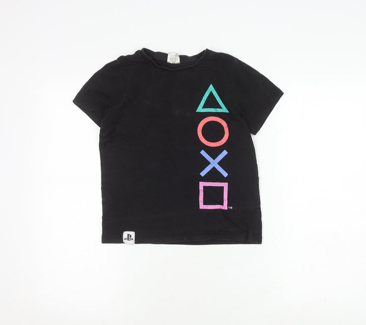 PlayStation Boys Graphic Black T-Shirt 7-8 Years