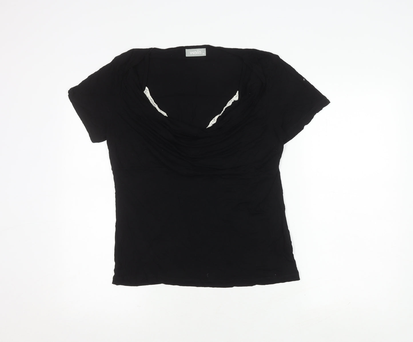 Wallis Women’s Black Cowl Neck Top, Size 18, Viscose