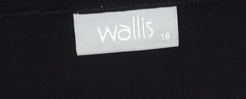 Wallis Women’s Black Cowl Neck Top, Size 18, Viscose