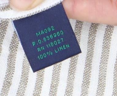 Boden Women’s Beige Striped Linen Blouse XXL