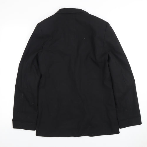 H&M Women's Black Blazer UK 8 Viscose Blend