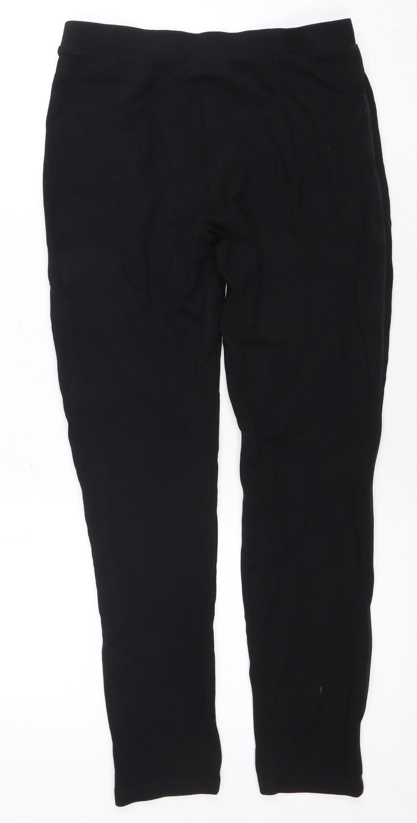 Mango Women's Black Leggings, Size S, Zip Accent