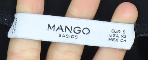 Mango Women's Black Leggings, Size S, Zip Accent