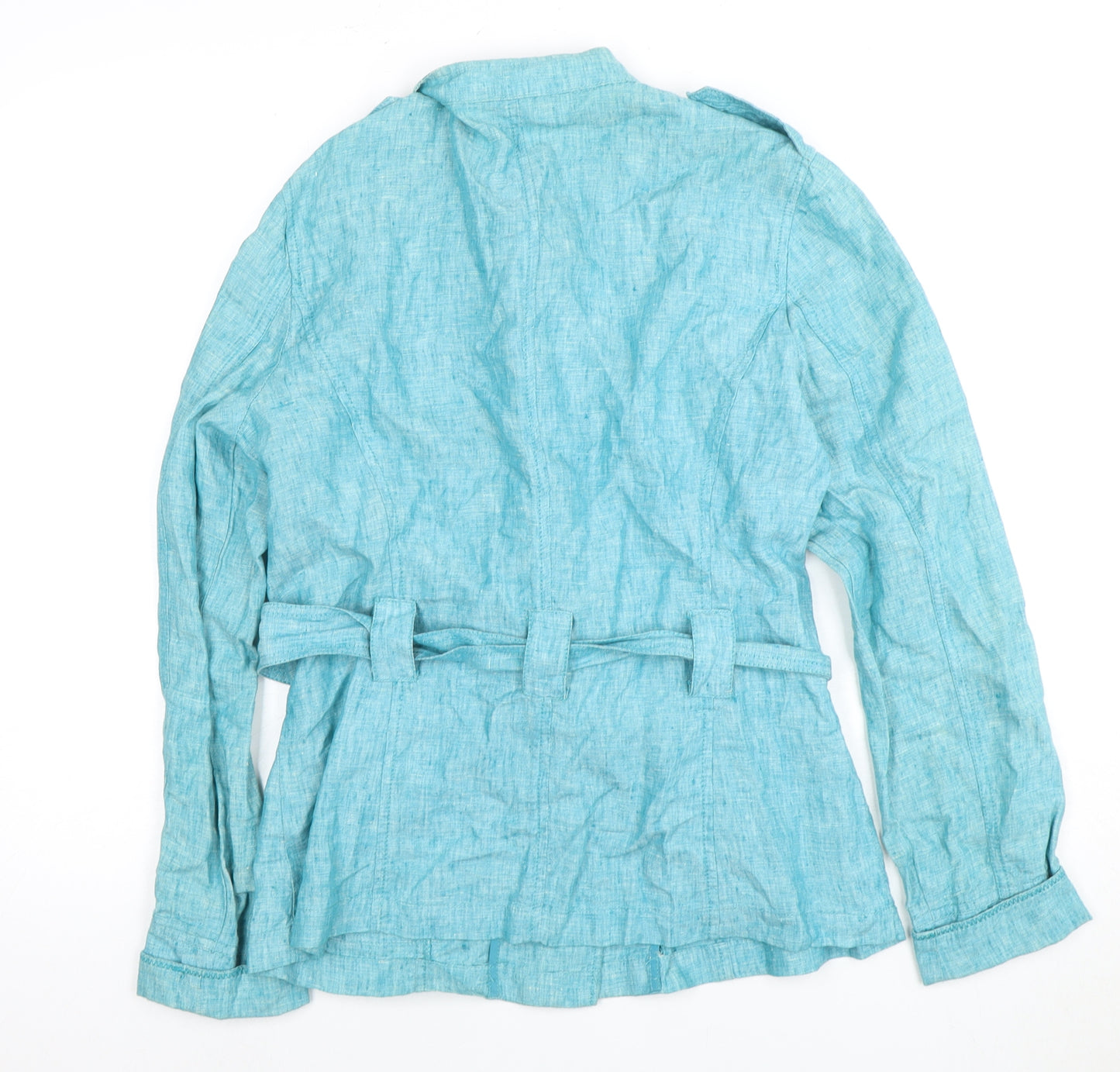 Designers at Debenhams Blue Linen Belted Jacket Size 14