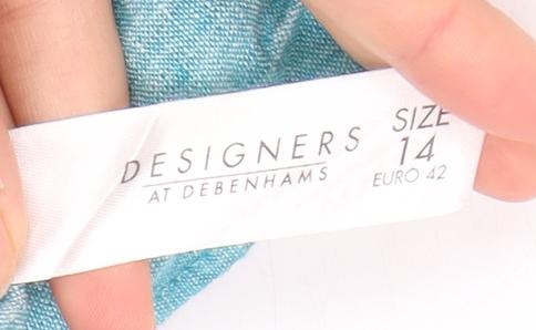 Designers at Debenhams Blue Linen Belted Jacket Size 14