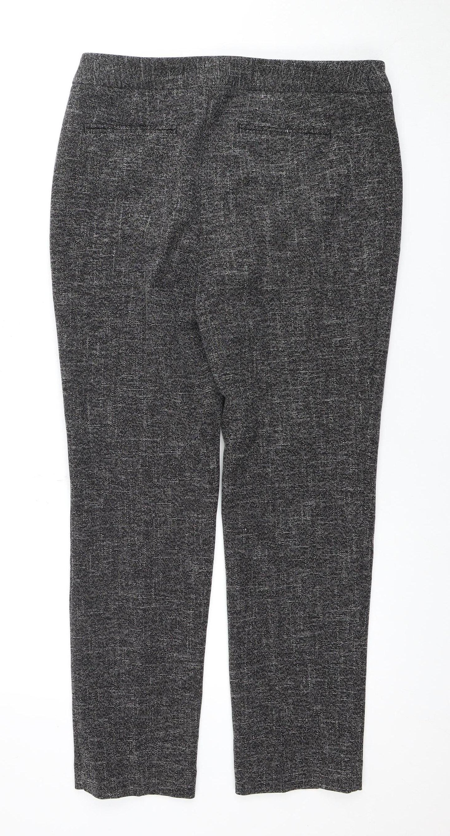 Lands' End Women's Grey Slim Leg Trousers Size 12
