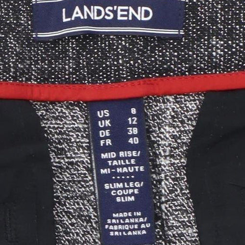 Lands' End Women's Grey Slim Leg Trousers Size 12