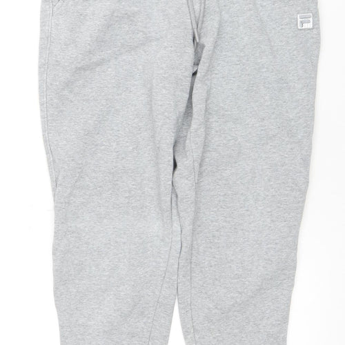 Fila Women's Grey Jogger Trousers, Size S, Elastic Waist