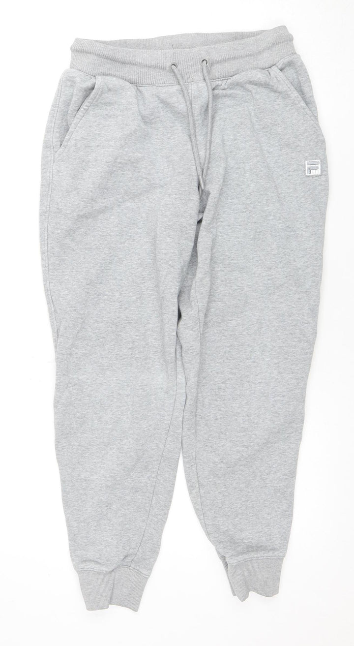 Fila Women's Grey Jogger Trousers, Size S, Elastic Waist