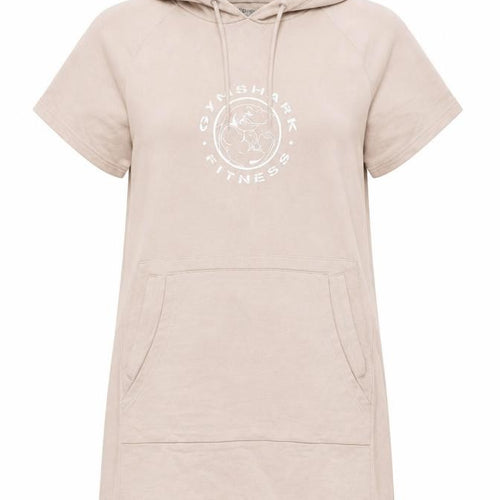 Gymshark Women's Beige Short Sleeve Tunic Hoodie S