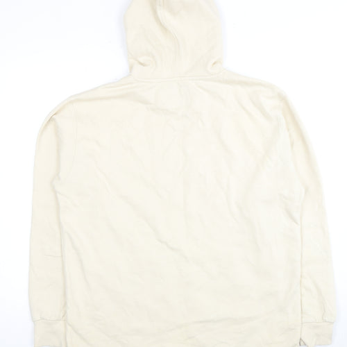 Clayton Men's Beige M Pullover Hoodie Logo Accents