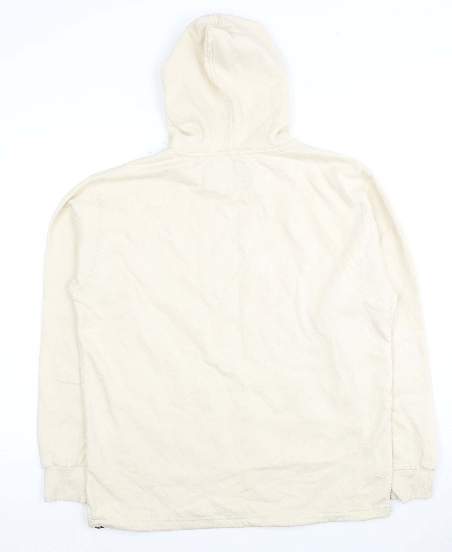Clayton Men's Beige M Pullover Hoodie Logo Accents