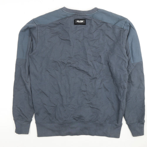 PLCE Men's Blue Pullover Sweatshirt S - Buckle Accent