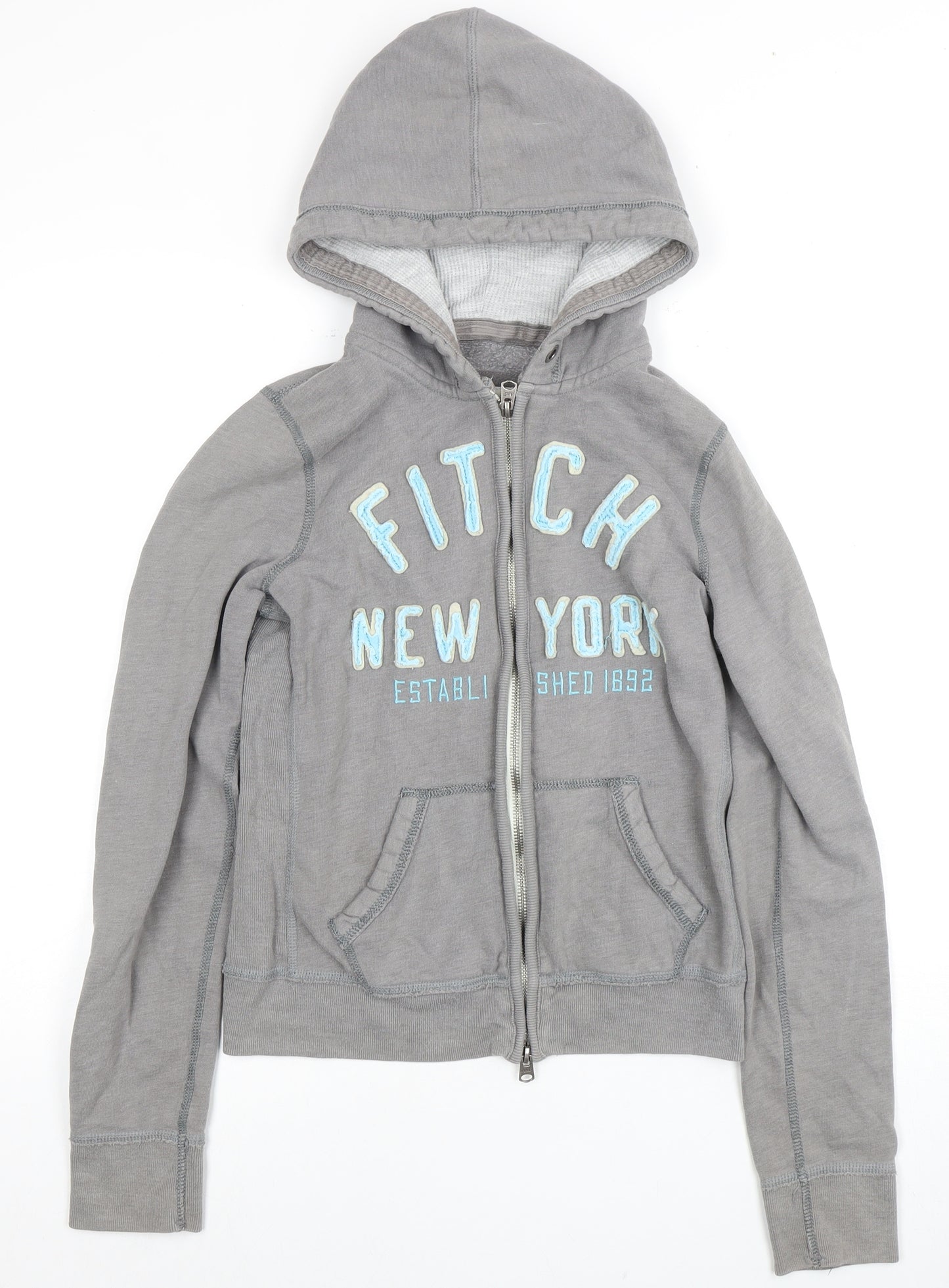 Abercrombie & Fitch Women's Grey M Full Zip Hoodie
