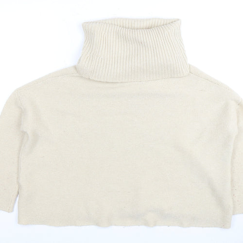 Nuna Lie Women's Ivory Roll Neck Cropped Jumper S