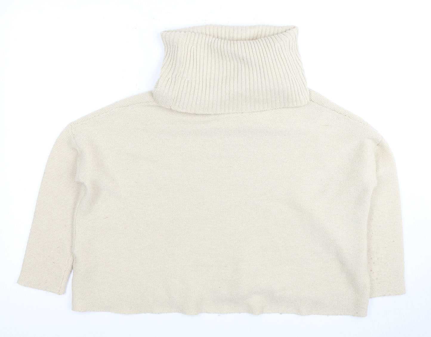 Nuna Lie Women's Ivory Roll Neck Cropped Jumper S