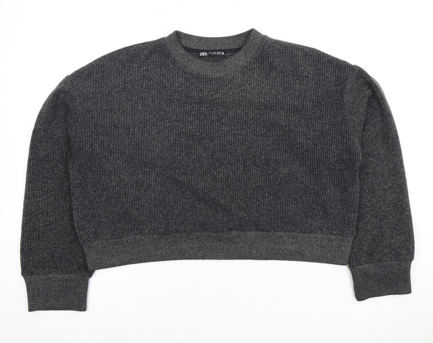 Zara Women’s Grey Sweatshirt Size 8 Crew Neck Casual