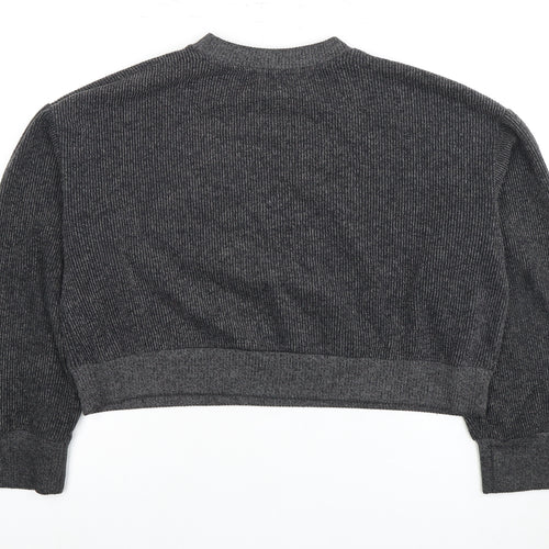 Zara Women’s Grey Sweatshirt Size 8 Crew Neck Casual
