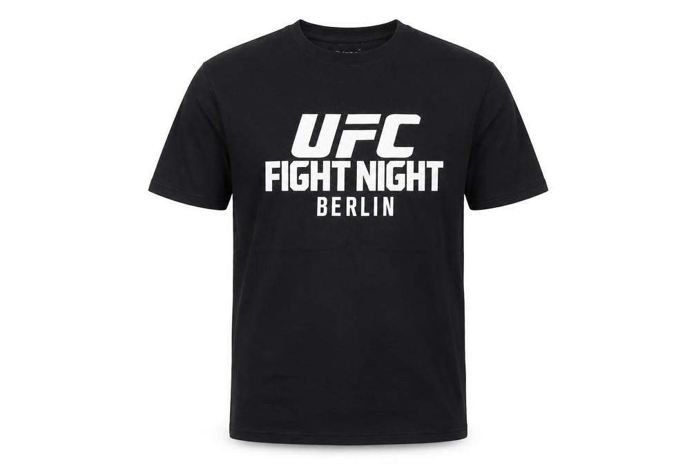 Front view of UFC Men's Medium Black Graphic T-Shirt Sports