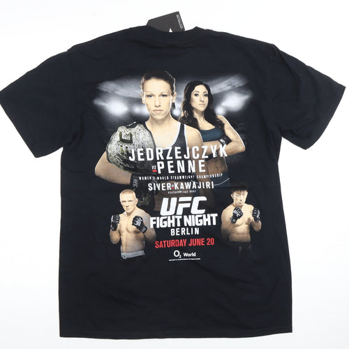 UFC Men's Medium Black Graphic T-Shirt Sports