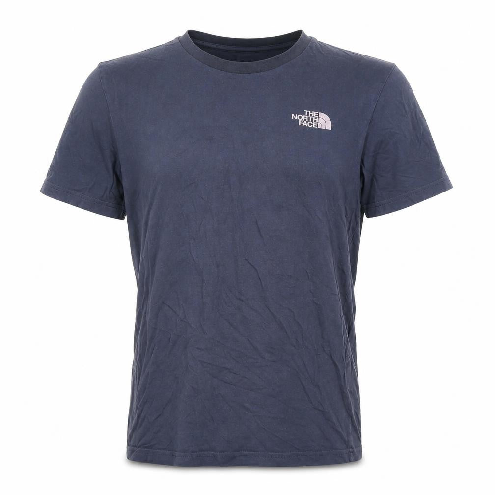 Front view of The North Face Blue Men's S Crew Neck T-Shirt