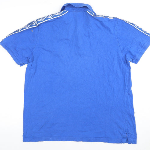 Umbro Men's Blue Polo Shirt M