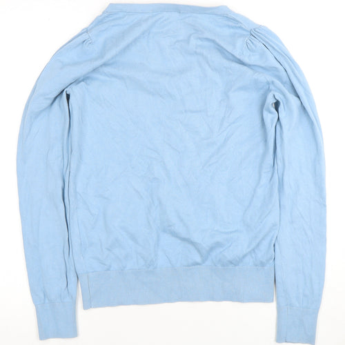 Boden Women's Blue V-Neck Cotton Sweater - Size S