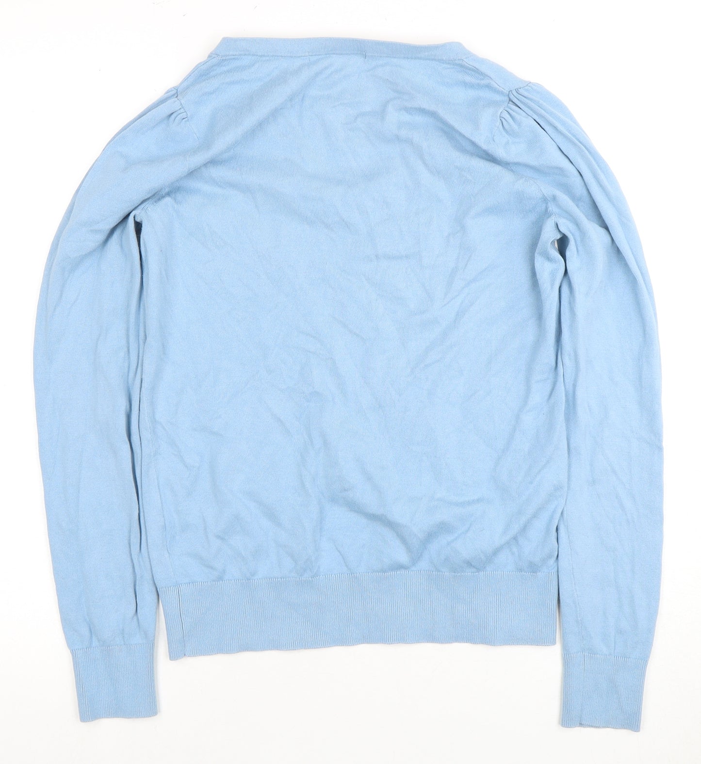 Boden Women's Blue V-Neck Cotton Sweater - Size S