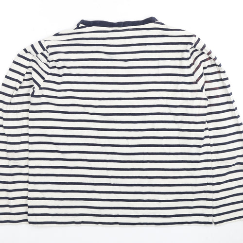 MNG Women's Striped T-Shirt White S Ringer - Casual Style