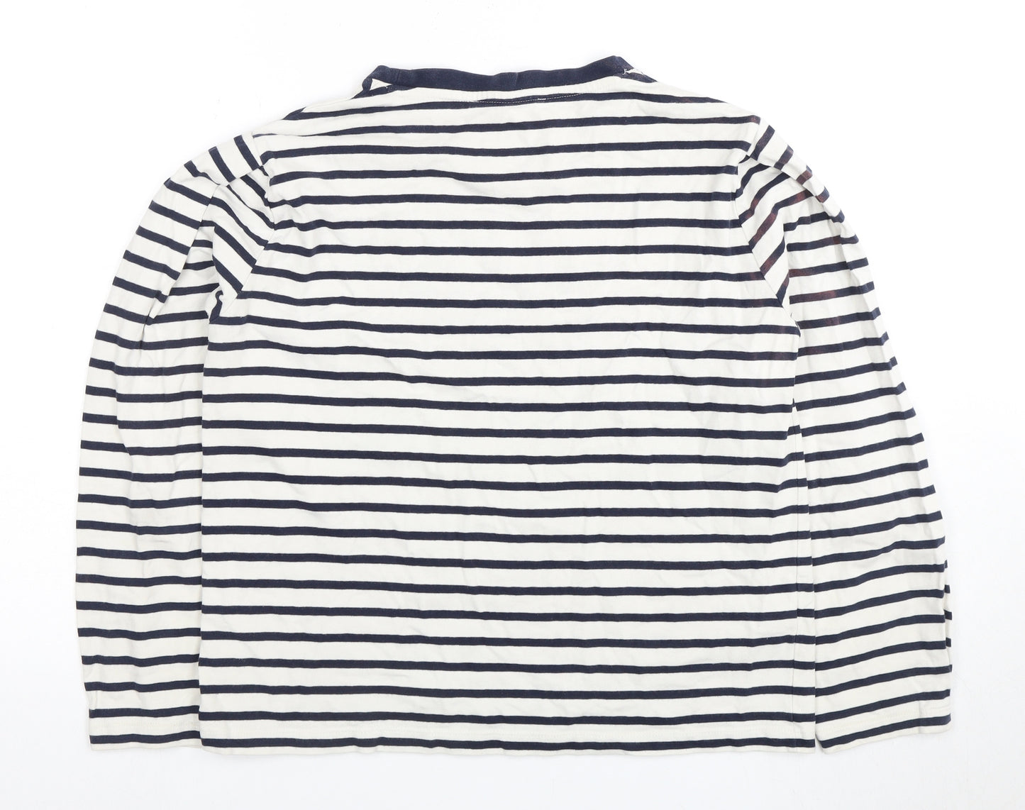 MNG Women's Striped T-Shirt White S Ringer - Casual Style