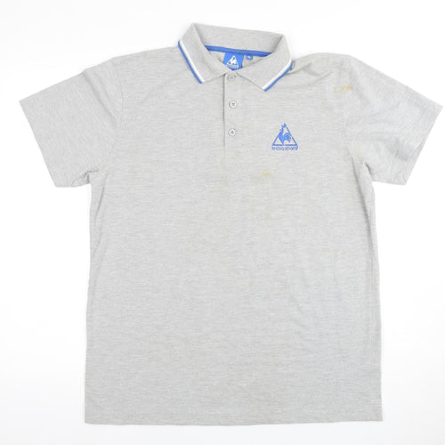 Le Coq Sportif Men's Grey M Polo Shirt with Logo