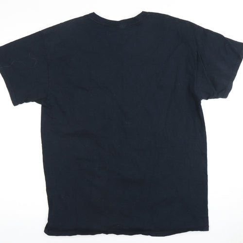 Mens Philosophy Football T-Shirt, Black, Size L, Graphic Tee