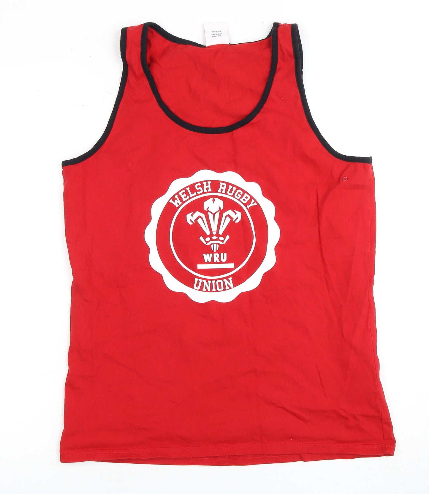 WRU Men's Red Sleeveless Sports T-Shirt Size 16/18