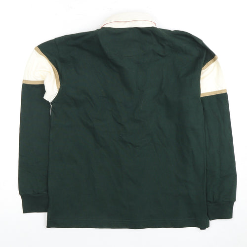Lansdowne Boys Green Polo Shirt, Long Sleeve Rugby Top 7-8 Years