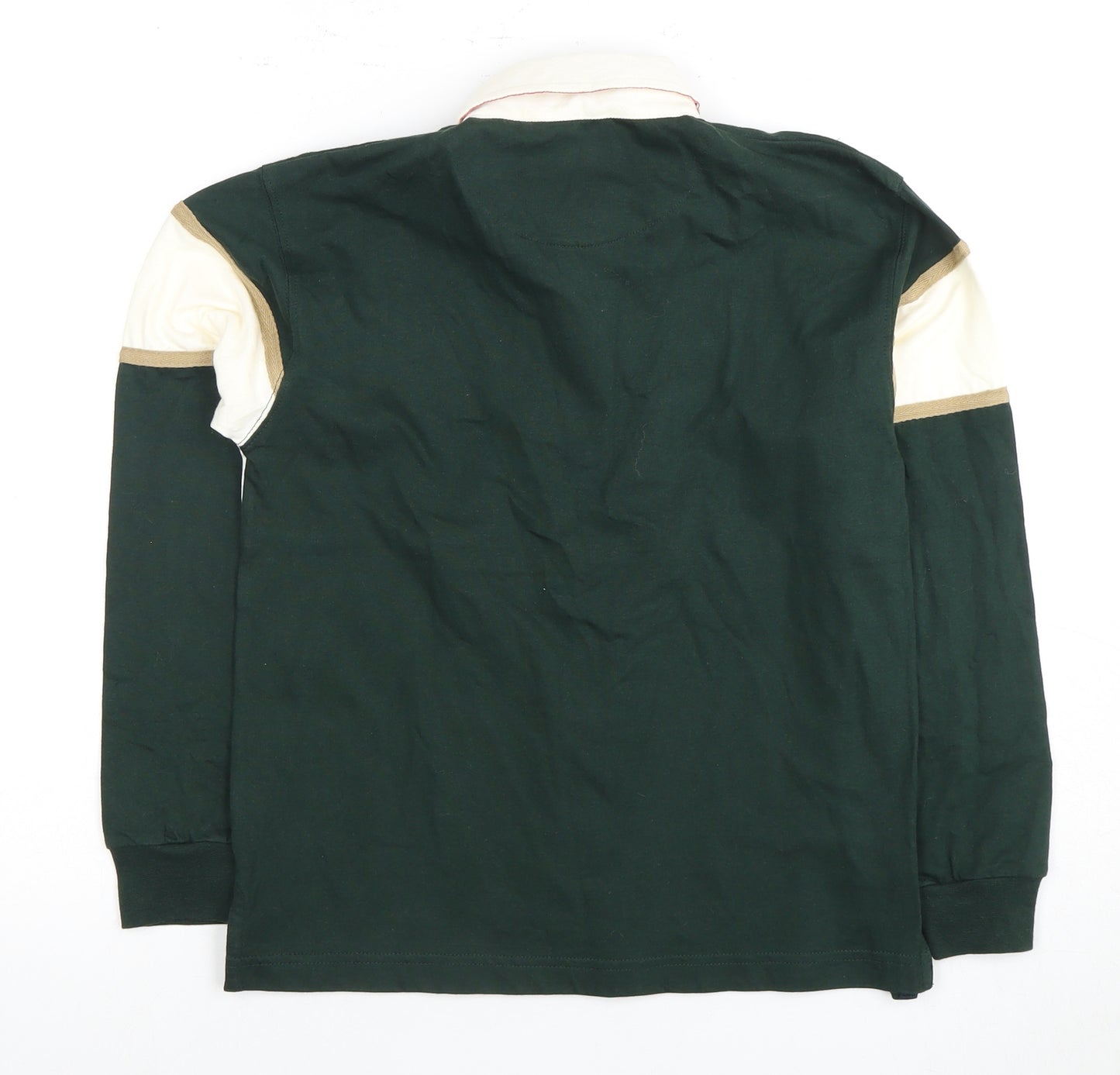 Lansdowne Boys Green Polo Shirt, Long Sleeve Rugby Top 7-8 Years