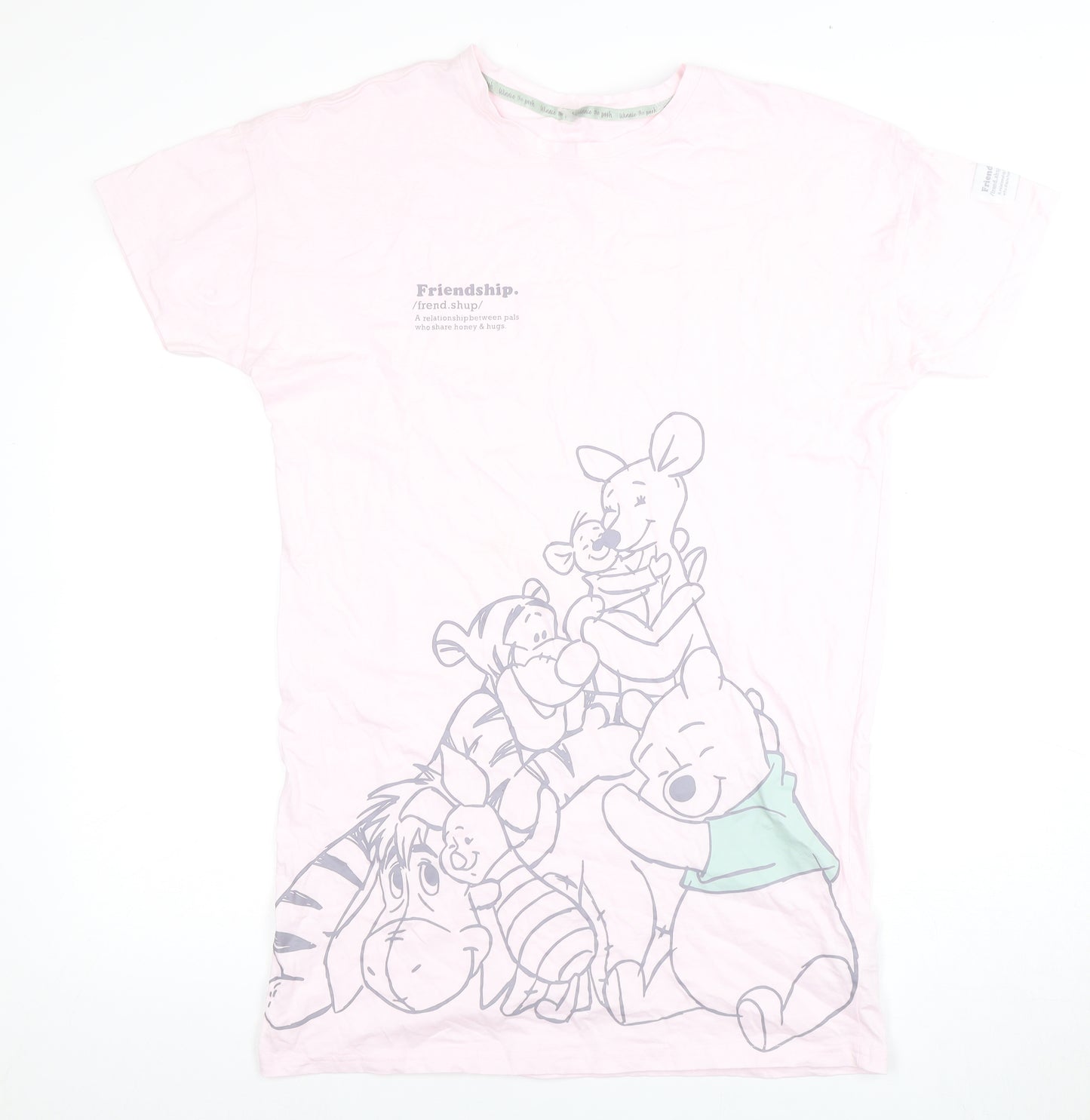 George Women's Pink Cotton Winnie the Pooh Nightshirt 8-10
