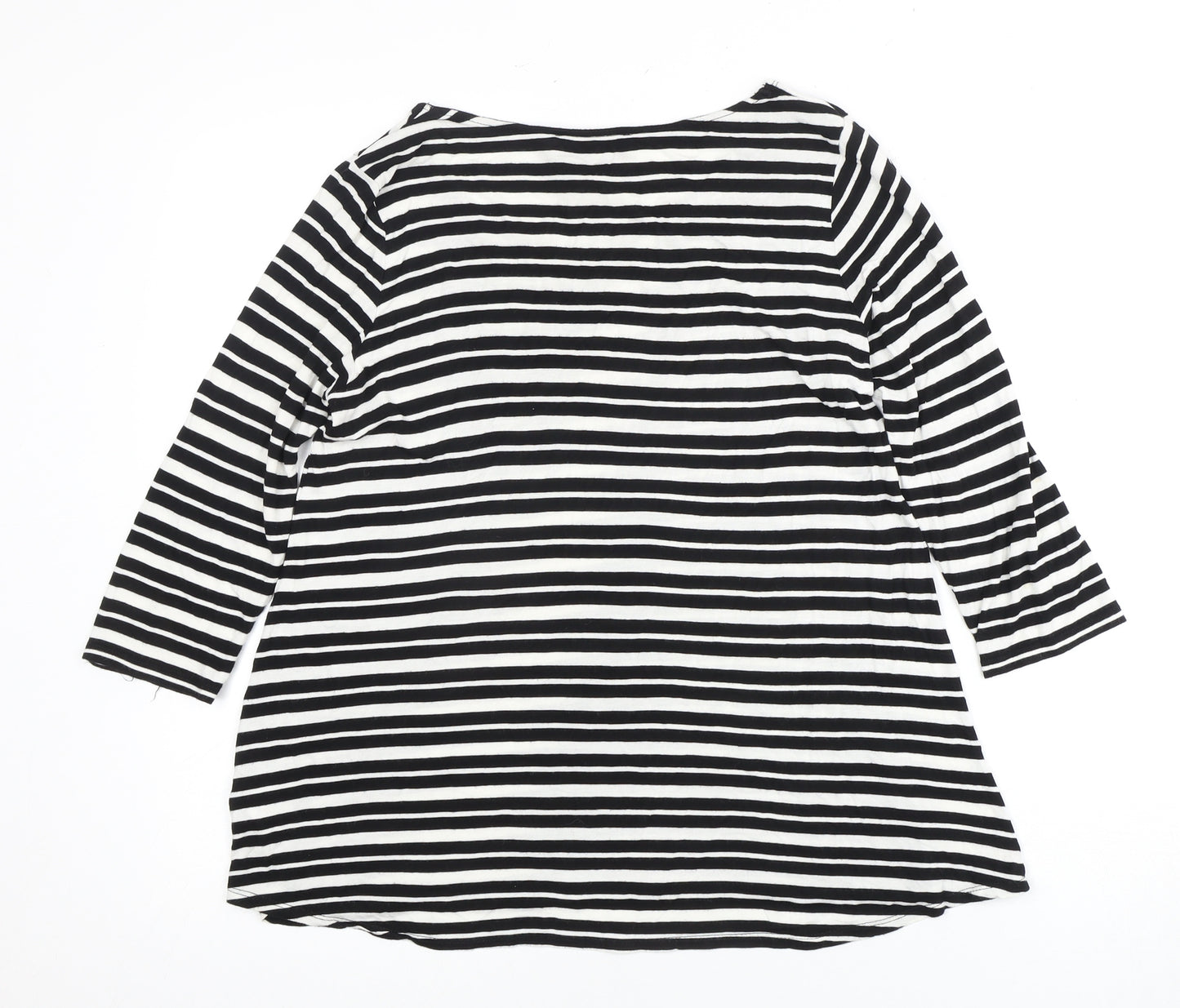 Arabella and Addison Women's Black Striped T-Shirt M