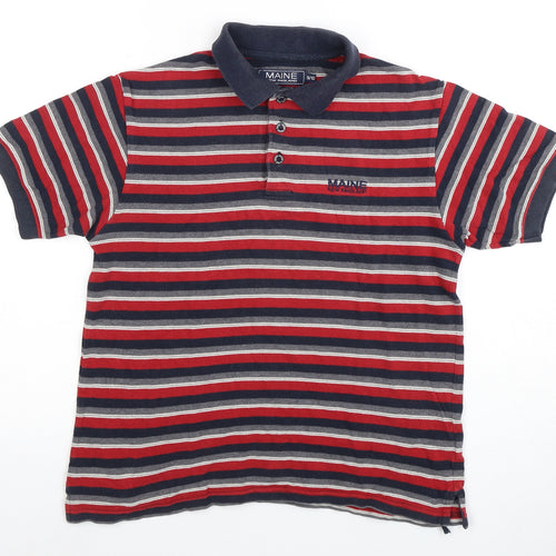 Maine New England Boys Multicoloured Polo, Size 5-6, Striped