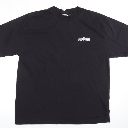 No Fear Men's Black Skull Graphic T-Shirt XL