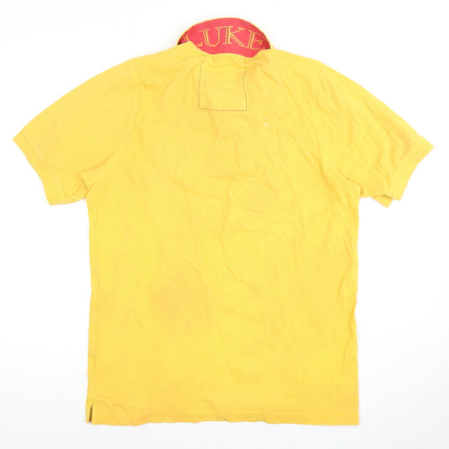 Luke Men's Yellow Polo Shirt Medium Short Sleeve