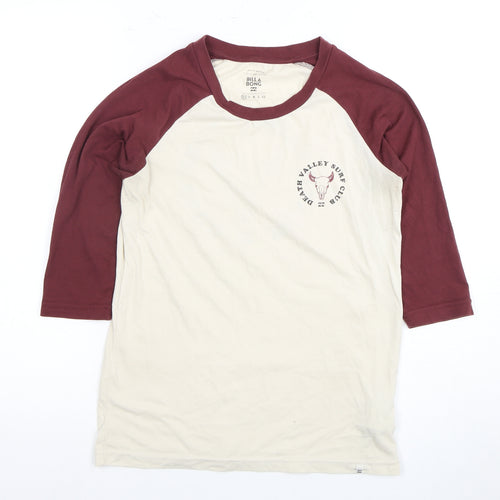 Billabong Unisex Beige Ringer T-Shirt XS