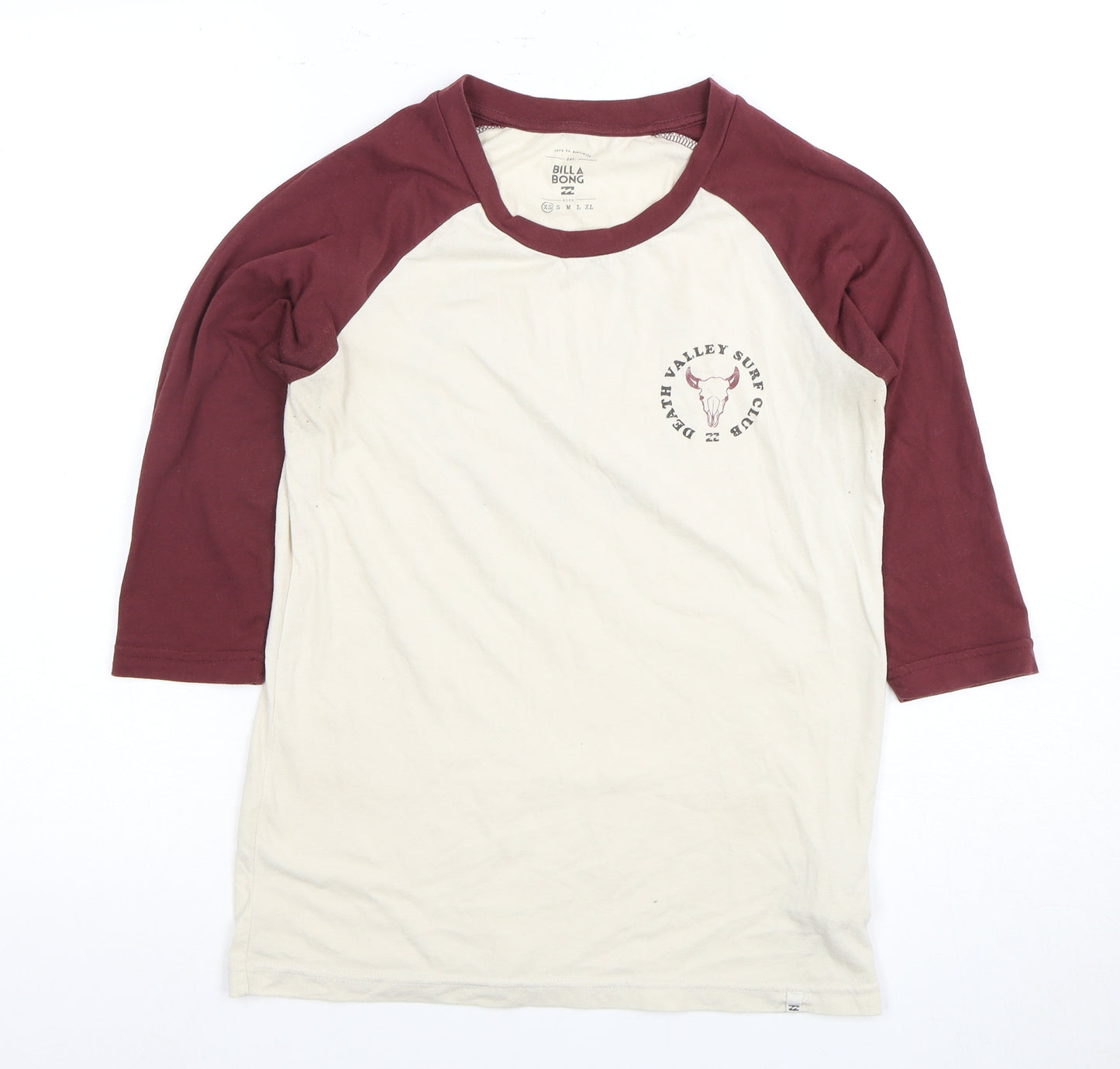 Billabong Unisex Beige Ringer T-Shirt XS