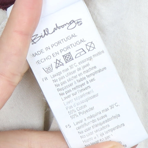 Billabong Unisex Beige Ringer T-Shirt XS