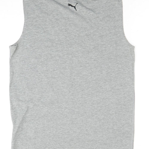 Puma Men's Grey Sleeveless T-Shirt, Size S