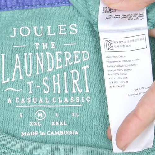 Joules Men's Green Medium Cotton Short Sleeve T-Shirt