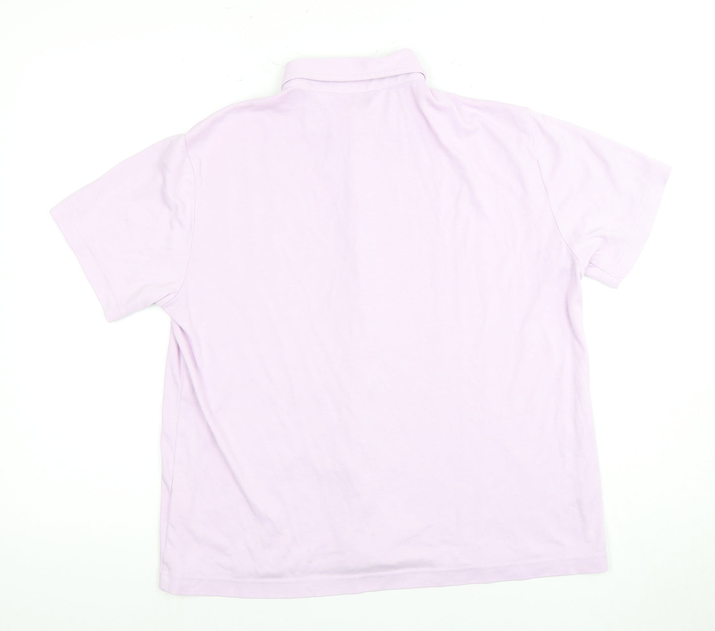 Damart Women's Pink Collared Button-Up Shirt Size 16