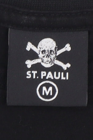 St. Pauli Men's Black Skull Graphic T-Shirt Medium