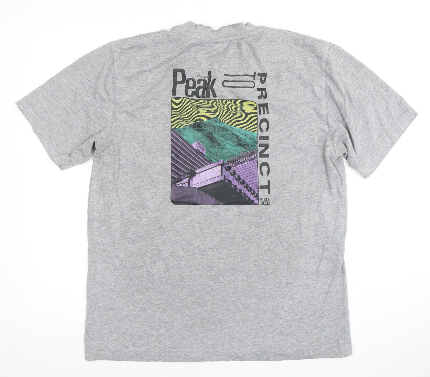 Hiker Babe Men's Grey Graphic Print T-Shirt, Size L