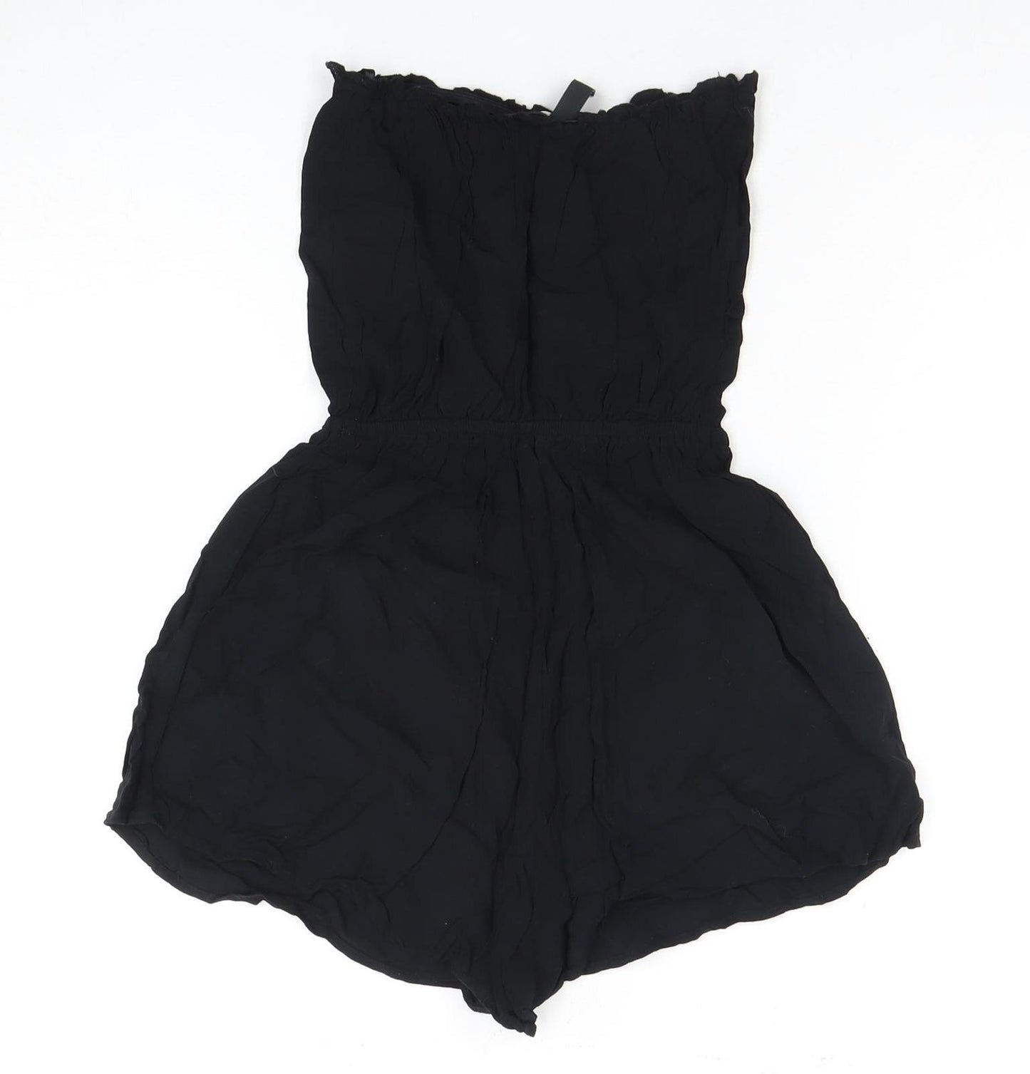 H&M Women's Black Playsuit Woven Material Size 4