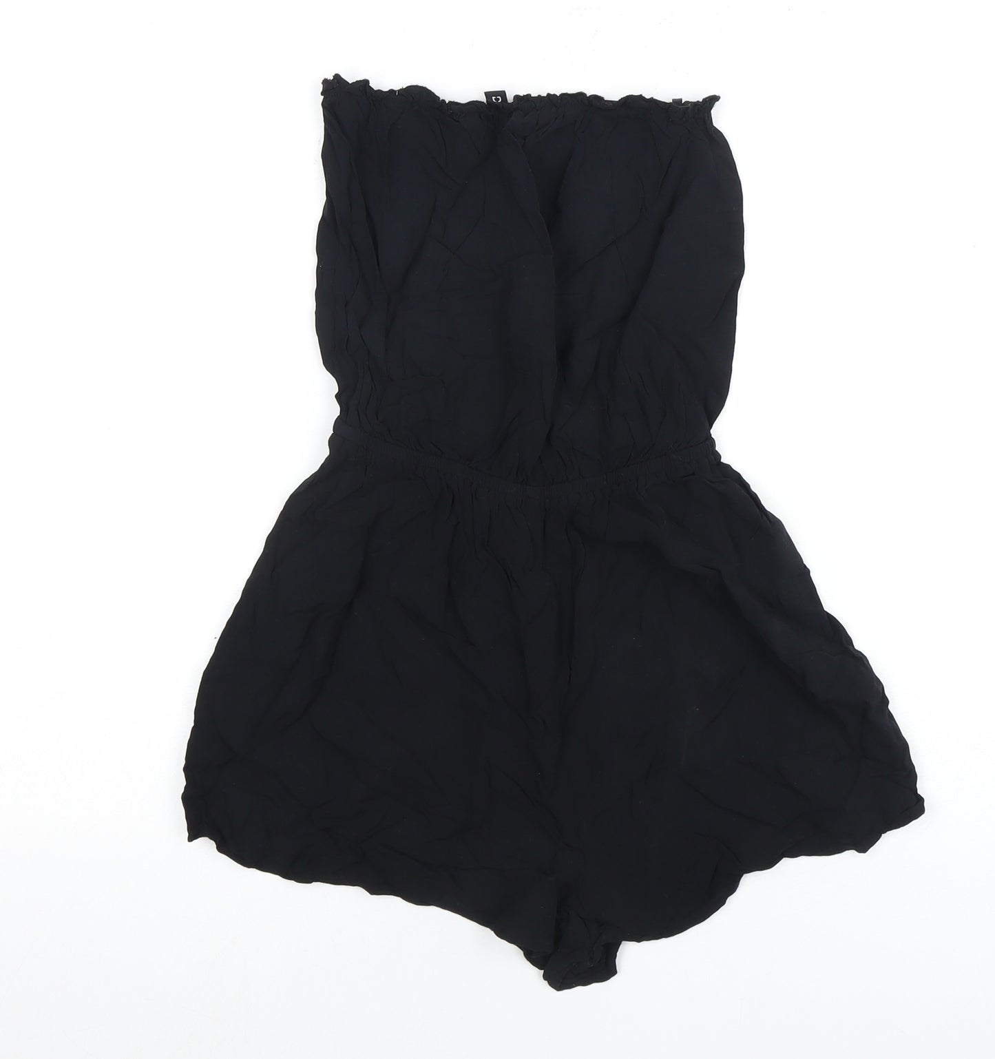 H&M Women's Black Playsuit Woven Material Size 4